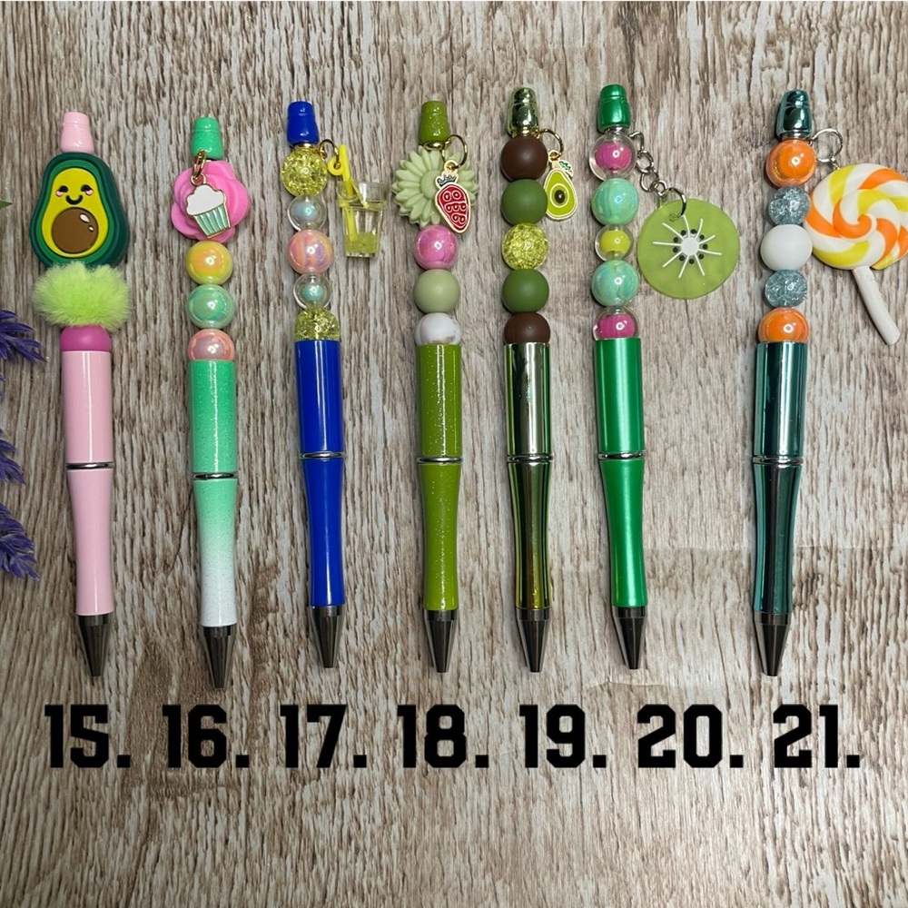 Writing Pen Avocado Strawberry Artisan Gift Custom Handcrafted Office Stationery